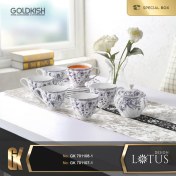 تصویر ست قندان طرح لوتوس گلد کیش GK701108-1 GK701107-1 