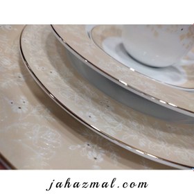 تصویر سرویس چینی زرین 6 نفره غذاخوری گلدن رز (28 پارچه) Zarin Iran ItaliaF Rose-Garden 28 Pieces Porcelain Dinnerware Set