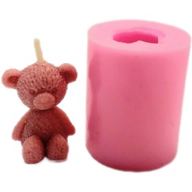 تصویر قالب سیلیکونی خرس ۲ عددی سایز ۲ و ۴ سانتی مناسب شمع‌سازی و رزین 