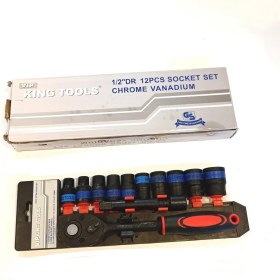 تصویر بکس ریلی 12پارچه آلمان خورده kingtoolsسایز1.2 