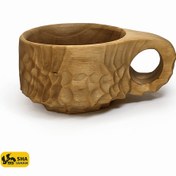 تصویر کوکسا طرح سنگچین چوب‌گردو (لیوان چوبی) کد 9809 