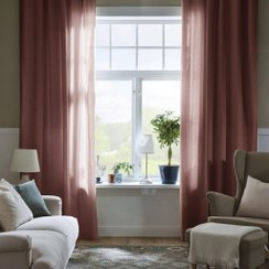 تصویر پرده قرمز قهوه ای آیکیا مدل LENDA 