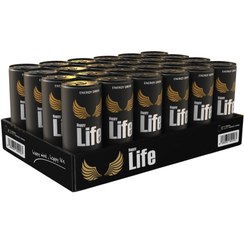 تصویر لایف - نوشیدنی انرژی زا 250 میل 24 عددی life energi drinks 250 mil