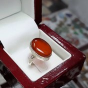 تصویر انگشتر نقره عقیق سرخ دستساز مدل A1178 