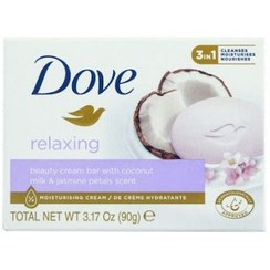 تصویر صابون داو Relaxing با عصاره نارگیل و گل یاس وزن ۹۰ گرم 