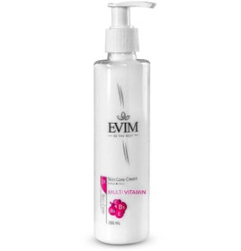 تصویر کرم مرطوب کننده و آبرسان قوی مدل مولتی ویتامین 200 میل ایویم Evim Multy Vitamin Hand And Face Cream 200 ml