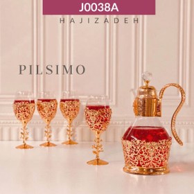 تصویر پیلسیمو طلایی سرویس تنگ و جام J0038A 