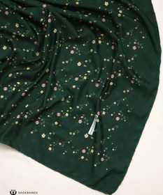 تصویر روسری شکوفه جنس نخی پریمیوم ،‌ قواره بلند، طراحی انحصاری شکرانه