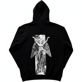 تصویر هودی مشکی طرح rise again 