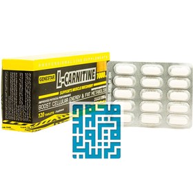 تصویر قرص 120 عددي بيليستر ژن استار ال کارنيتين 1000م ا Gene Star Lcarnitine 1000 mg blister pack of 120 tablets Gene Star Lcarnitine 1000 mg blister pack of 120 tablets