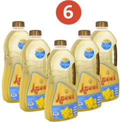 تصویر روغن مایع کانولا اصیل ۱.۵ لیتری پک ۶ عددی 