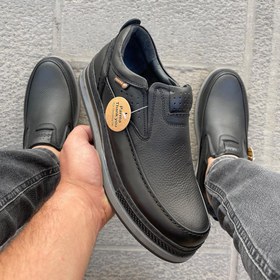 تصویر کفش طبی مردانه مدل چرم طبیعی کد 0078 رنگ مشکی - 42 mans leather shoes code 0078 black color