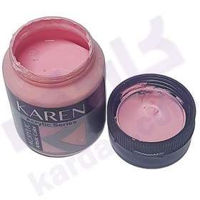 تصویر رنگ اکریلیک کهنه کاری صورتی کارن حجم 300 میلی لیتر Karen pink aged acrylic paint, volume 300 ml