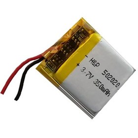 تصویر باتری لیتیوم 3.7v ظرفیت 150mA ابعاد 502020 