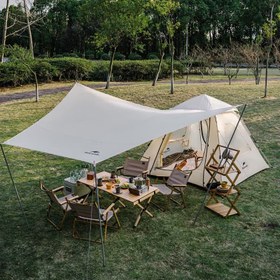 تصویر چادر نیچرهایک اتومات انگو - سری سایبان روکش نقره ای Naturehike Ango automatic tent canopy version - with hall pole - Silver Plate Version 