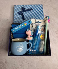 تصویر پک کادو دخترانه، باکس هدیه لوازم تحریر مدرسه 