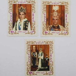 تصویر تمبر سری سالگرد تاج گذاری محمدرضا شاه – آبان 1347 