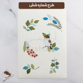 تصویر استیکر حل شونده گلدوزی طرح رنگی - ابعاد 29x21 سانت 