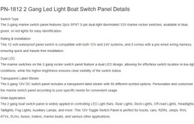 تصویر کلید چراغدار پنلی 20A-12-VDC ضد آب 