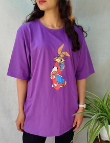 تصویر تیشرت لانگ زنانه طرح خرگوش کد ۲۰۳۸ Long t-shirt 2038