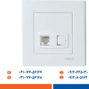 تصویر پریز تلفن تک سوکت دو خط آسا دلند 