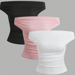 تصویر تاپ یقه قایقی 