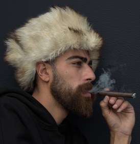 تصویر کلاه پوست طبیعی گرگ wolf bag