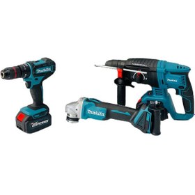 تصویر ست سه عددی ابزار شارژی ماکیتا 198 ولت Makita Makita Three-piece Rechargeable Tool 198v