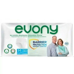 تصویر پوشک بزرگسال اِونی Evony Culottes Absorbantes سایز (M) بسته 30 عددی 