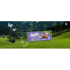 تصویر Milka شکلات شیری فندقی 100 گرمی میلکا 