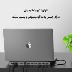 تصویر هاب USB-C یازده پورت لنشن مدل CB-C95 Lention CB-C95 11-in-1 USB Type-C Laptop Docking Station