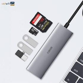 تصویر هاب USB-C ویوو 5 پورت مدل Alpha 532ST WiWU 5 in 1 Type-C Hub Alpha 532ST