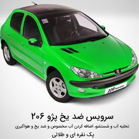 تصویر سرویس تعویض ضد یخ پژو 206 