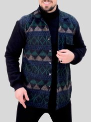 تصویر پیراهن پشمی 031213 آبی 