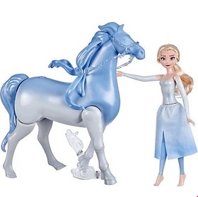 تصویر مجموعه السا و اسب Hasbro Disney Die Eiskönigin 2 Wasserzauber und Landspaß Elsa Nokk 