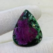 تصویر نگین روبى زئوسيت طبیعی سايز 34*28 ميلی‌متر 