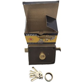 تصویر قفل حیاطی برند سپه 5 کلید 