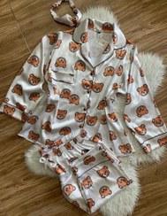 تصویر لباس خواب زنانه بلوز شلوار ساتن شومیز شلوار 