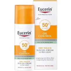 تصویر ضد افتاب اوسرین اصل آلمان اویل کنترل ژل کرم پوست چرب و مستعد جوش Eucerin 