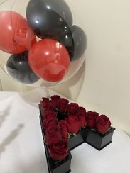 تصویر رز باکس حروف انگلیسی با بالن و بادکنک H 