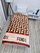 تصویر پتو ابریشم یکنفره طرح برند (FENDI ROMA) 