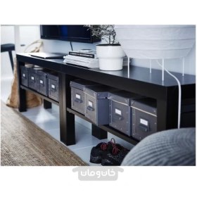 تصویر میز تلویزیون مشکی 90x26x45 سانتی متر ایکیا مدل IKEA LACK ا IKEA LACK TV bench black 90x26x45 cm IKEA LACK TV bench black 90x26x45 cm