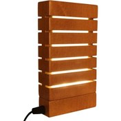 تصویر چراغ رومیزی عمودی چوبی مسینا K2 Table lamp K2