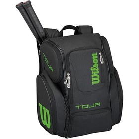 تصویر کوله تنیس ویلسون | Tour V Backpack Large Black/Lime 