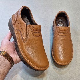 تصویر کفش طبی مردانه مدل چرم طبیعی کد 00119 mans leather shoes code 00119t.k honey color