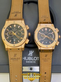 تصویر ساعت مچی هابلوت بند جیر شتری کورنوگراف / Hublot 