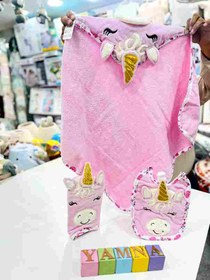 تصویر حوله نوزادی سه تیکه 