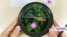 تصویر آموزش نقاشی حوض ماهی سه بعدی رزین 