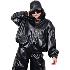 تصویر بامبر جکت چرم 