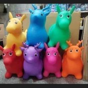 تصویر اسب بادی متریال کره ای ضخیم حیوان بادی اسب بادی اسباب بازی بادی 